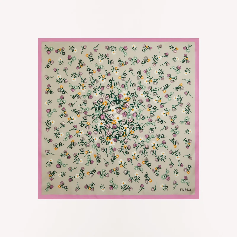 فورلا وشاح مربع Furla Classic مقاس 90×90 لون توني بيرلا